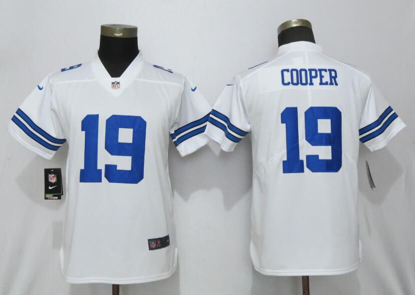 Women Dallas cowboys #19 Cooper White Nike Vapor Untouchable Player NFL Jerseys->women nfl jersey->Women Jersey